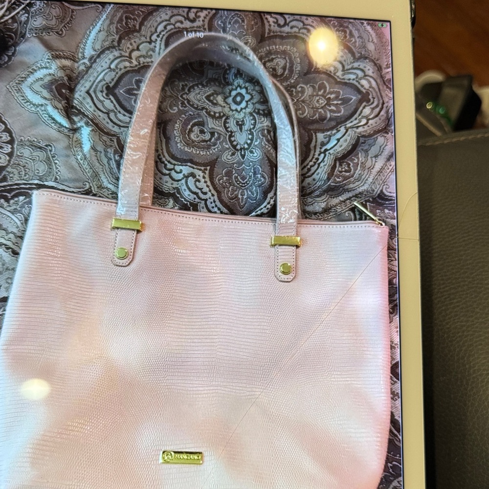 Joy Mangano Chic Blush Pink Tote Bag